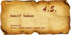 Adolf Sebes névjegykártya